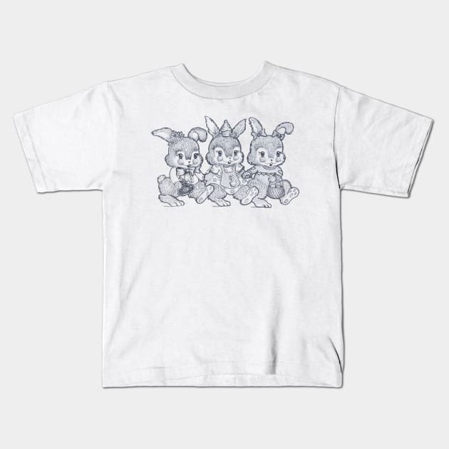 Love Buns on Parade Kids T-Shirt by oonakc